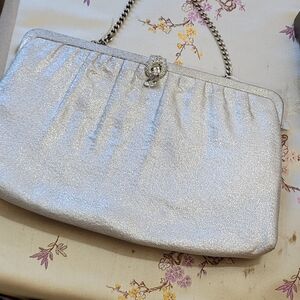 Vintage USA Shimmering  Silver Bag